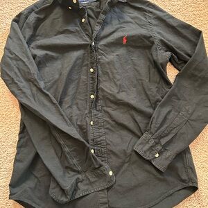 Ralph Lauren Men’s Black Classic Fit Button Down - Medium